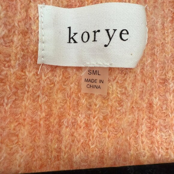Korye Knit Cropped Sweater – Peachy Blush, Balloon Sleeves, Worn Once, Size S - Picture 3 of 4